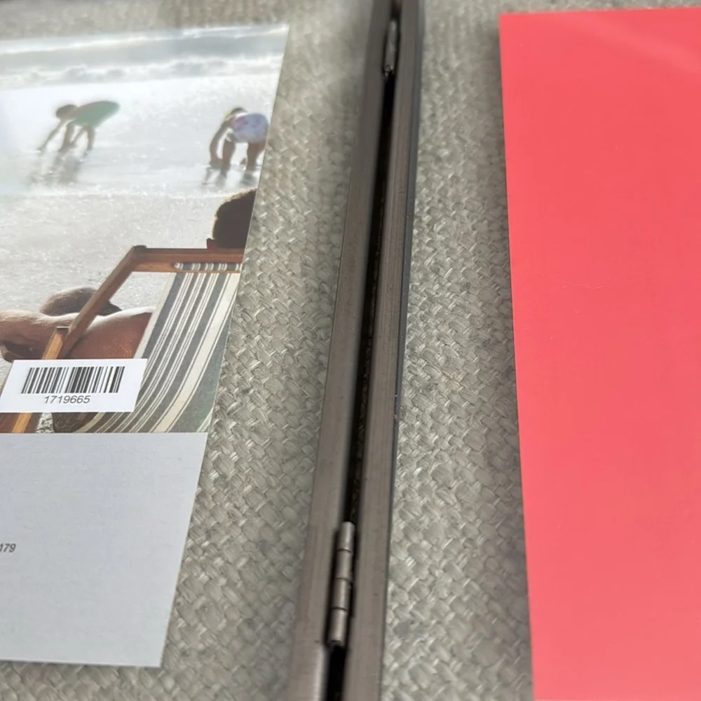 NWT Green Tree Gallery Chrome 5x7 Double Picture Frame Slide In